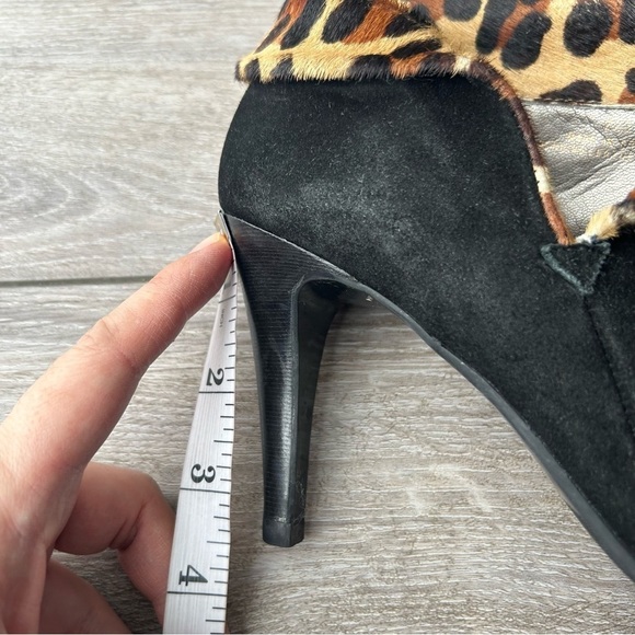 Talbots Leopard Print  Calf Hair High Hill Ankle Boot - Picture 14 of 14